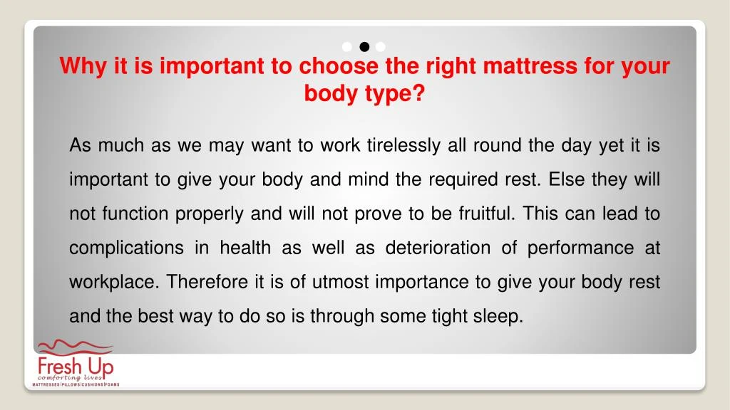 why it is important to choose the right mattress