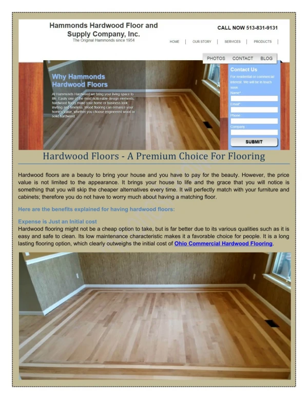 You can get the Best Install Hardwood Flooring in Cincinnati