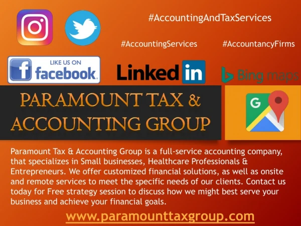 About Paramount Tax & Accounting Group