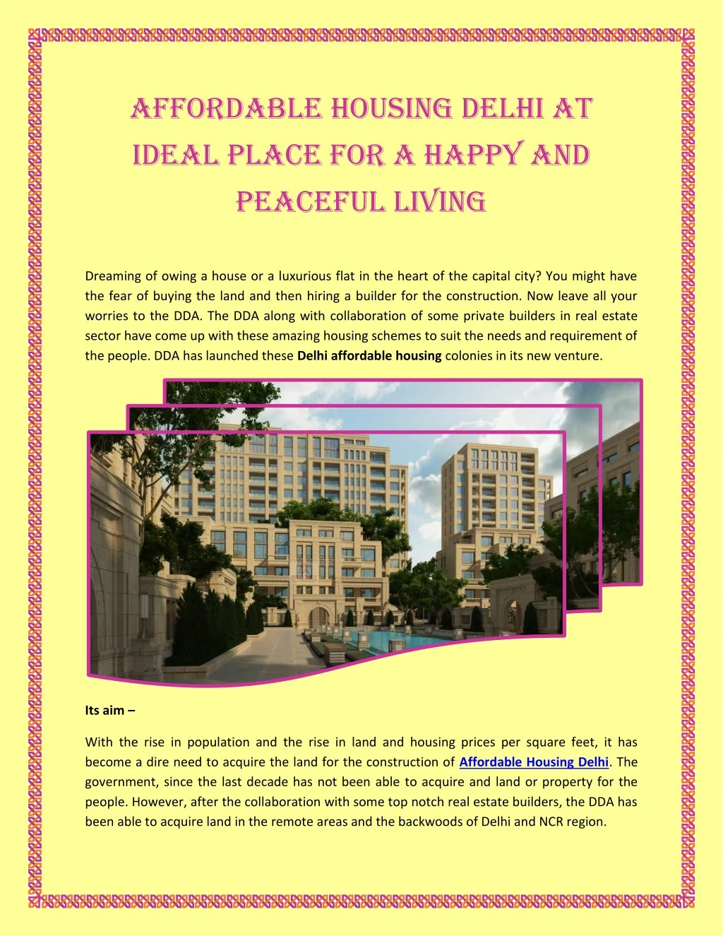 affordable housing delhi at ideal place