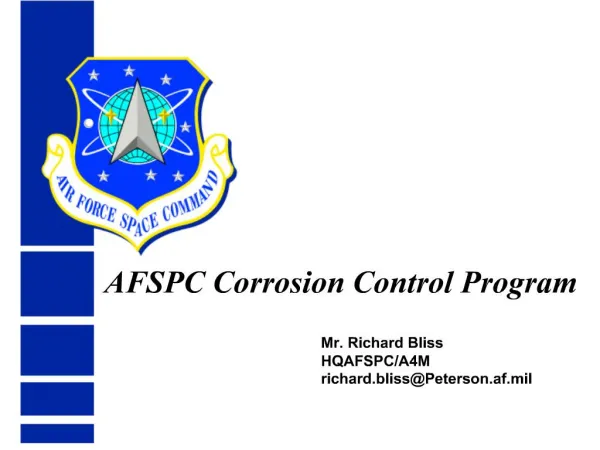 AFSPC Corrosion Control Program