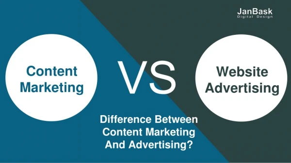 Difference Between Content Marketing and Advertising.