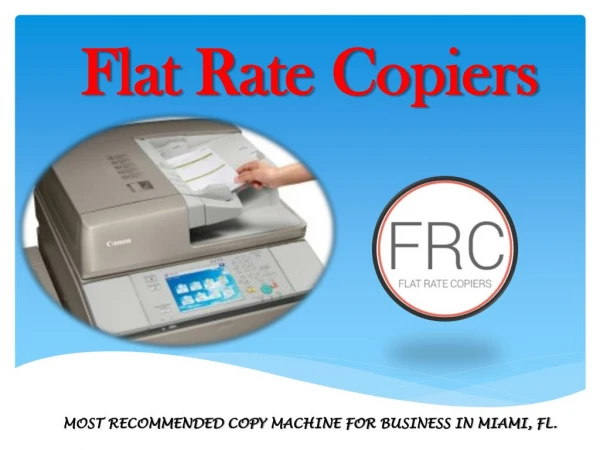 Business Copier on Lease in Miami