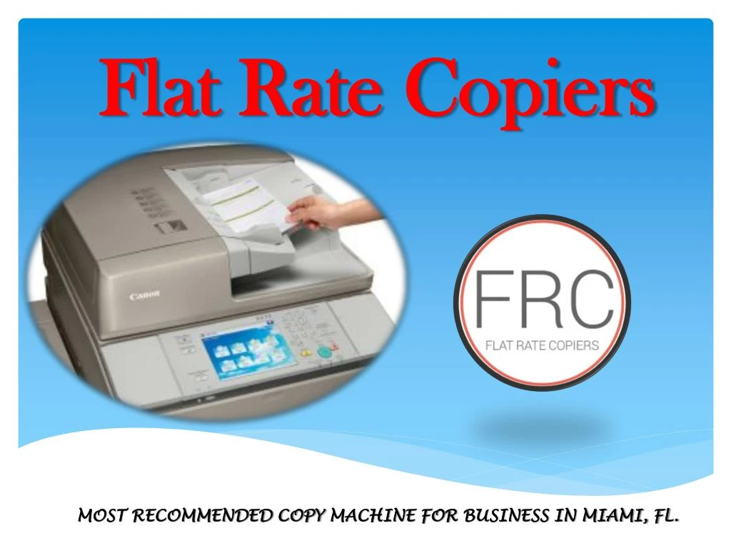 flat rate copiers
