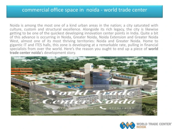commercial office space in noida- world trade center