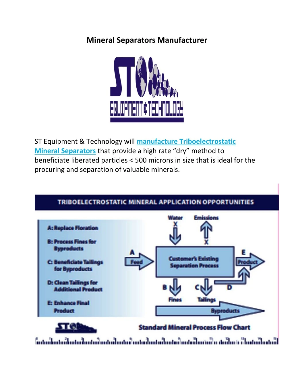 mineral separators manufacturer