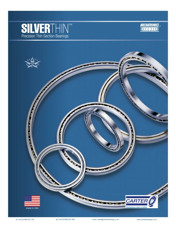 Silver thin precision thin section bearings