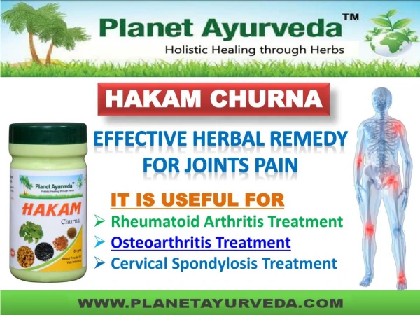 Ayurvedic Treatment of Joint Pain - Hakam Churna