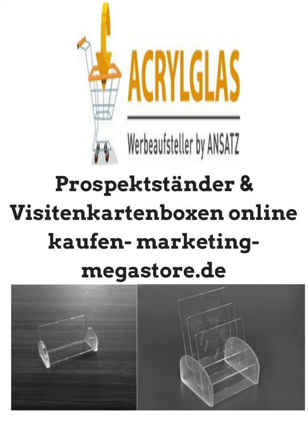 ProspektstÃ¤nder & Visitenkartenboxen online kaufen- marketing-megastore.de