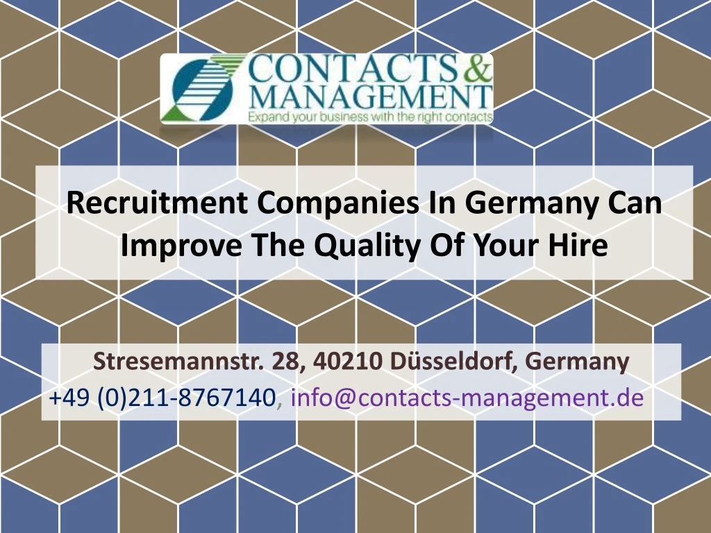 recruitment companies in germany can improve
