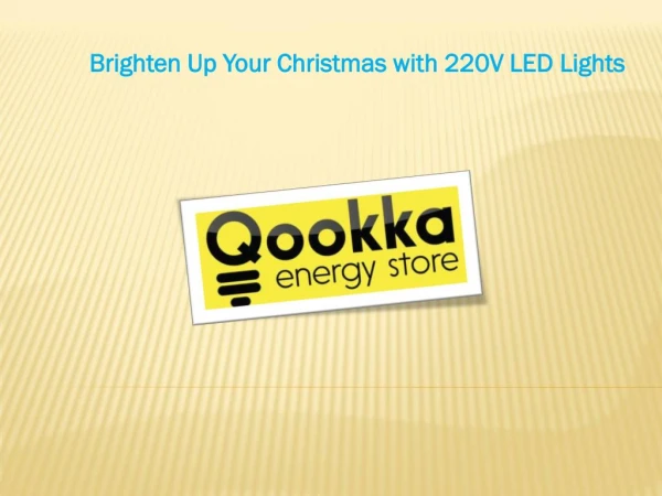 220v led lightning products | Qookka