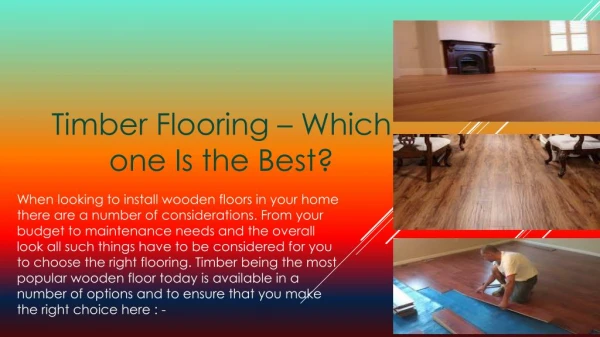 Types of timber floorboards and which one to choose