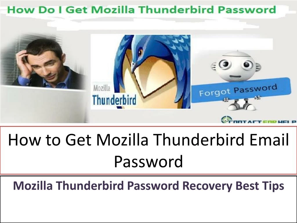 how to get mozilla thunderbird email password