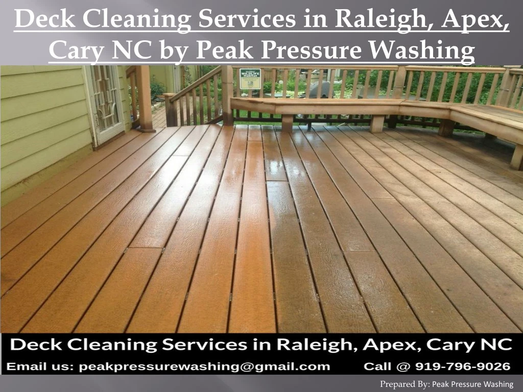 deck cleaning services in raleigh apex cary