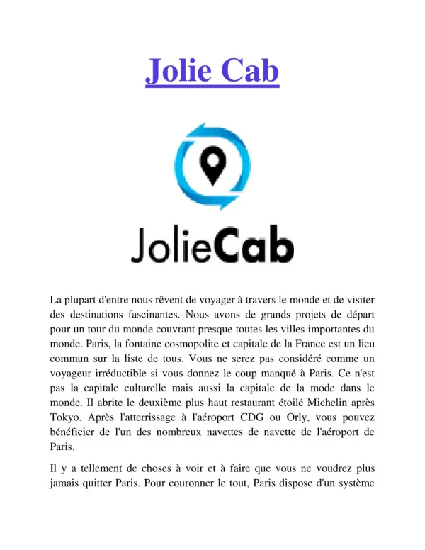 Chauffeur Taxi Paris