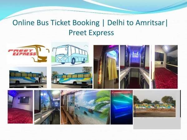 Online Sleeper Bus Ticket Booking Delhi to Amritsar