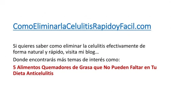 5 Alimentos Quemadores de Grasa que NO Pueden faltar en tu Dieta Anticelulitis