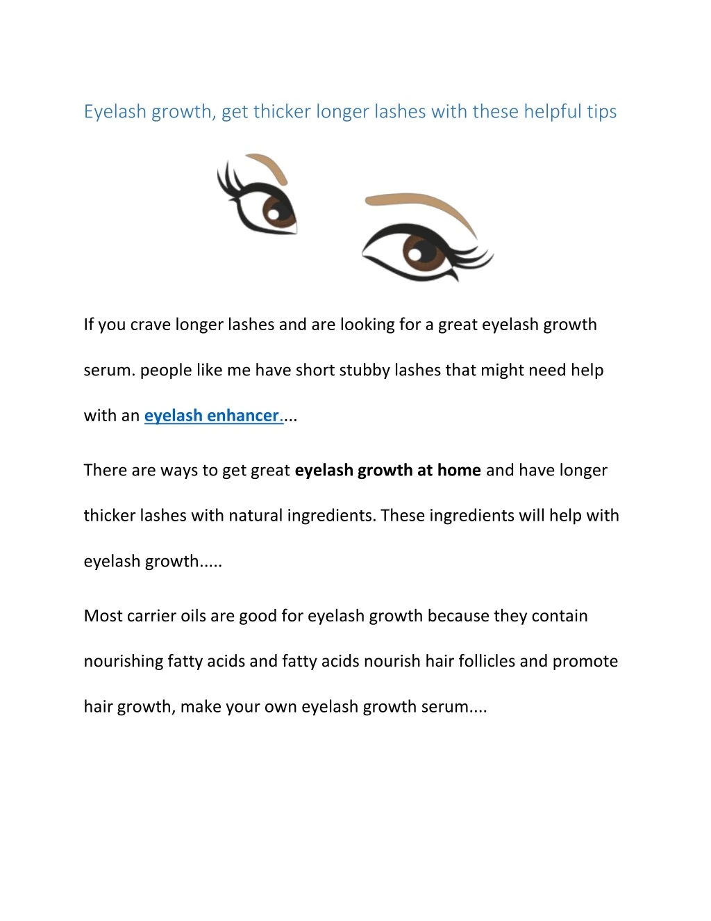 eyelash growth get thicker longer lashes with