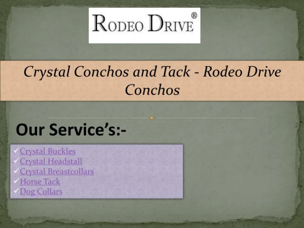 Crystal Conchos and Tack - Rodeo Drive Conchos