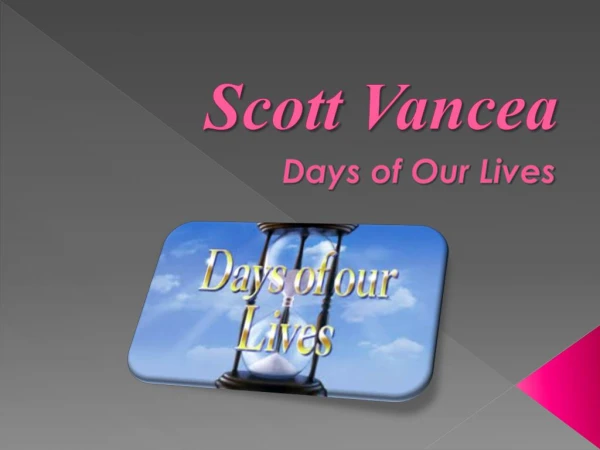 Scott Vancea-A Famous Actor