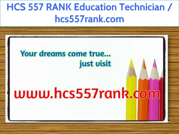 HCS 557 RANK Education Technician / hcs557rank.com