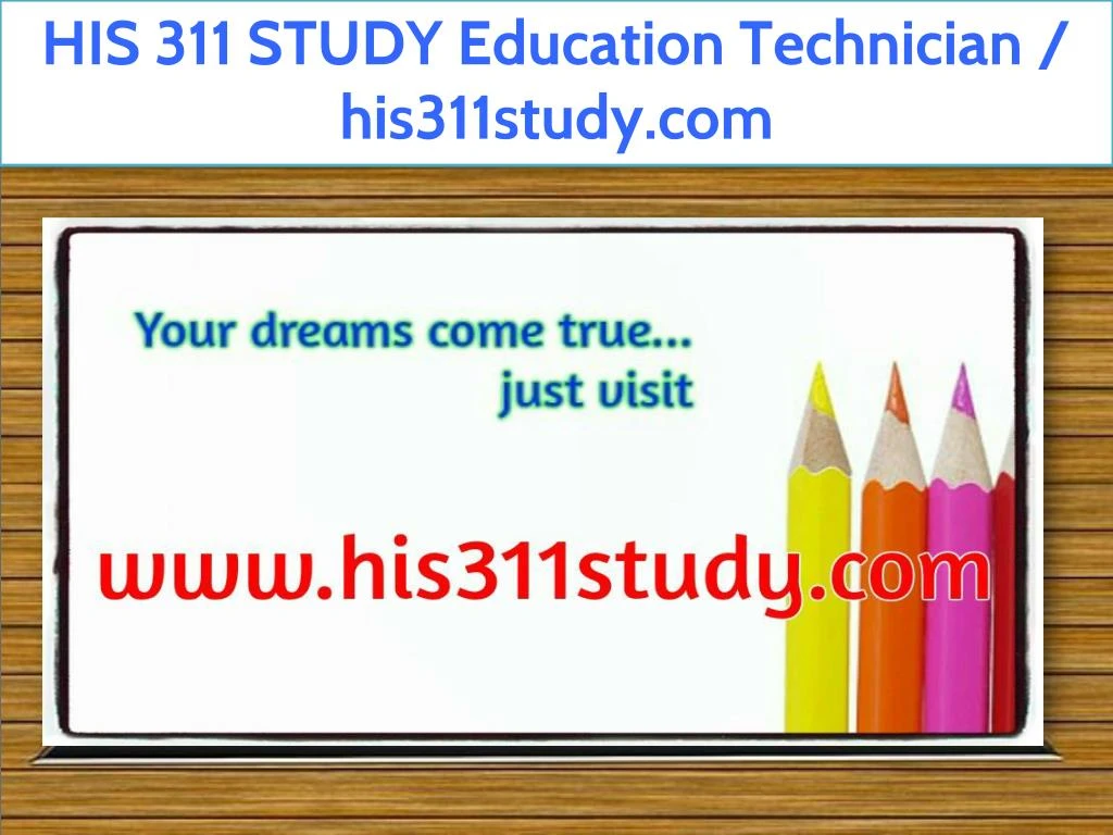 his 311 study education technician his311study com