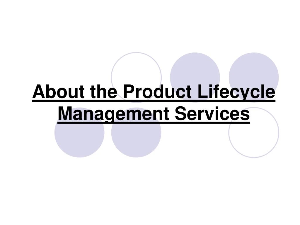 about the product lifecycle management services