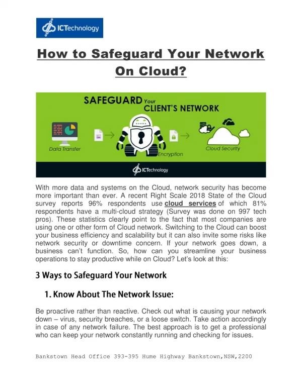 How to Safeguard Your Network on Cloud? ICTechnology