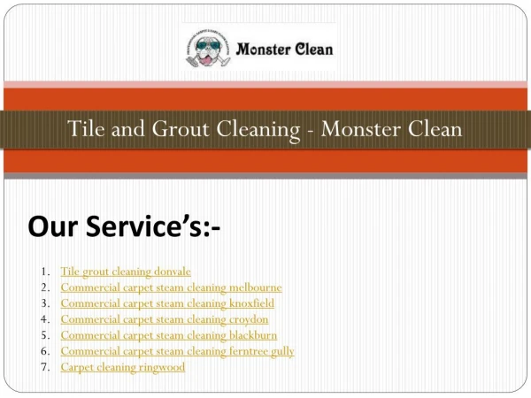 Tile and Grout Cleaning - Monster Clean