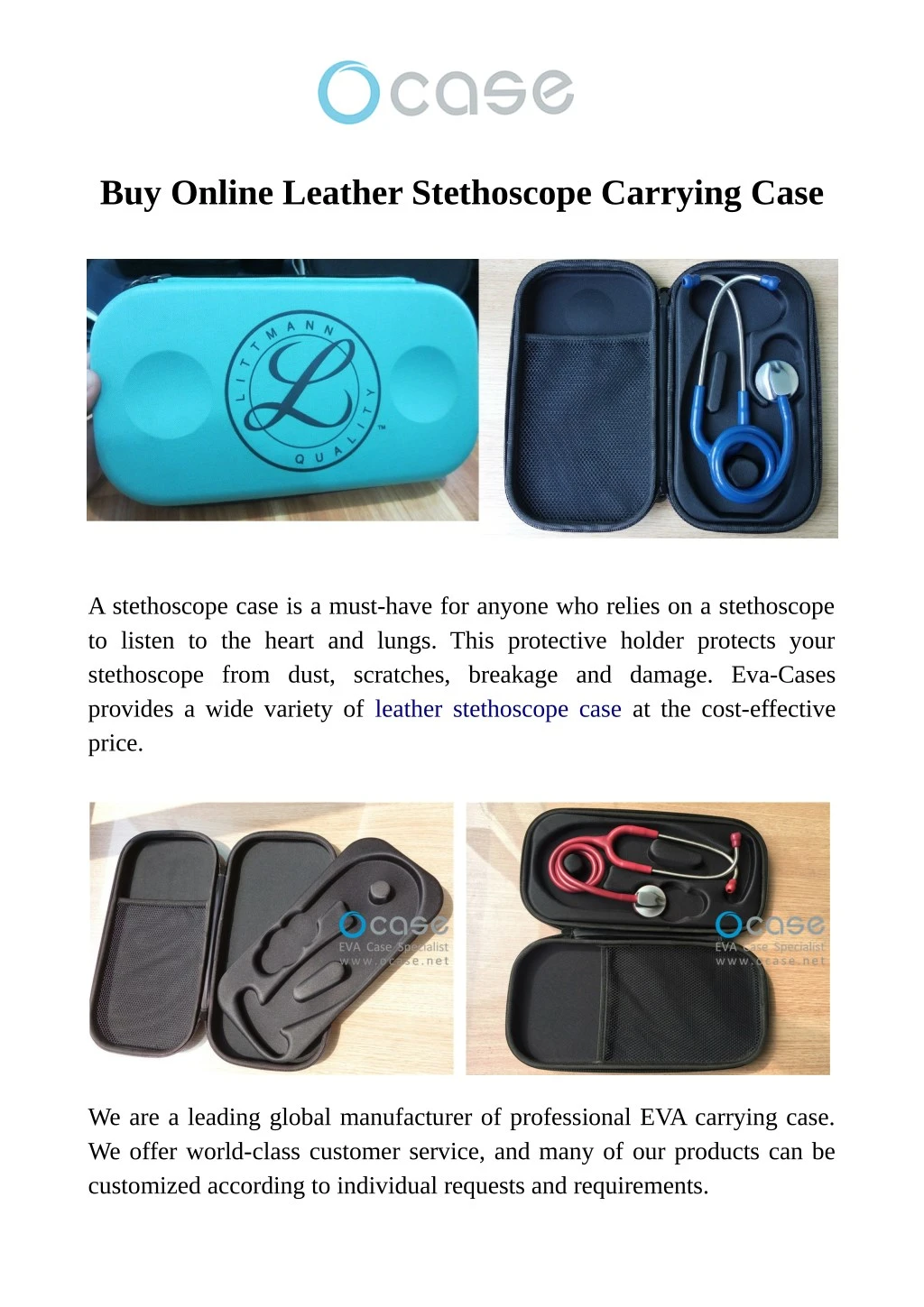buy online leather stethoscope carrying case