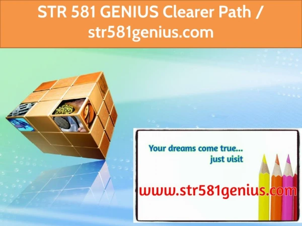 STR 581 GENIUS Success is a Tradition / str581genius.com