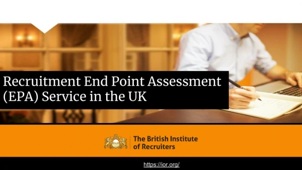 Recruitment End Point Assessment (EPA) Service in the UK