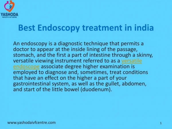 Best endoscopy treatment in india
