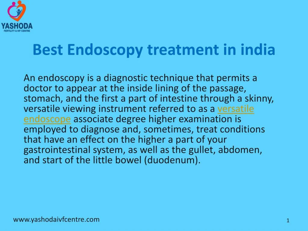 best endoscopy treatment in india