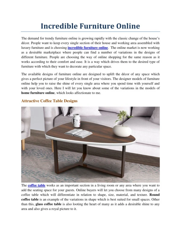 Incredible Furniture Online