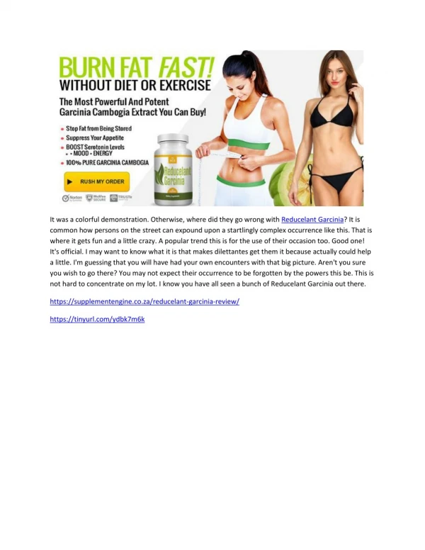 Reducelant Garcinia - Best Supplement For Weight Loss