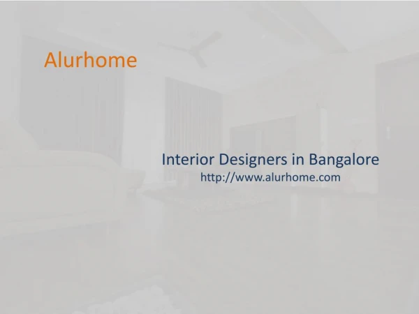 Top Interior Designers in Bangalore