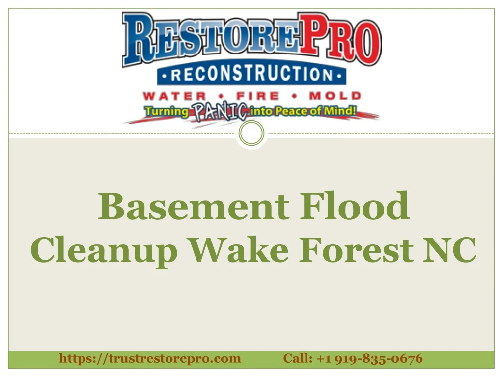 basement flood cleanup wake forest nc