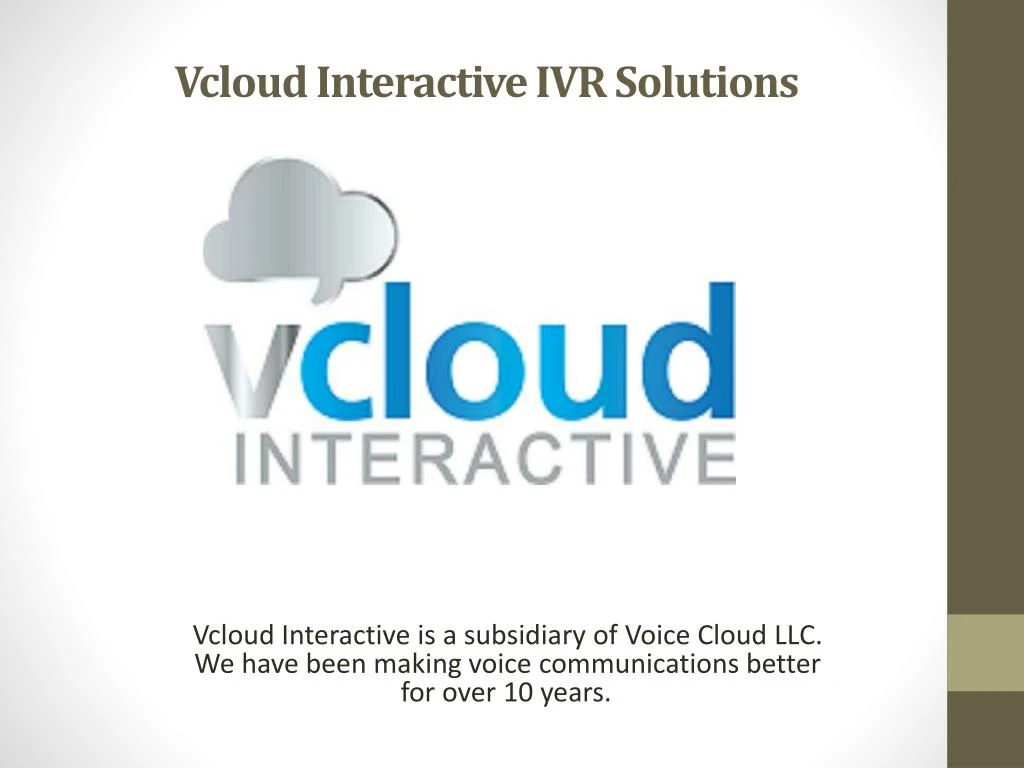 vcloud interactive ivr s olutions