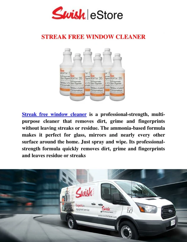 Streak Free Window Cleaner