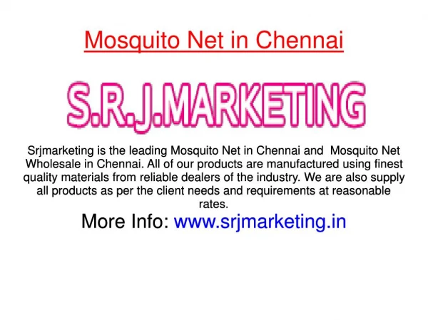 Mosquito Net in Chennai