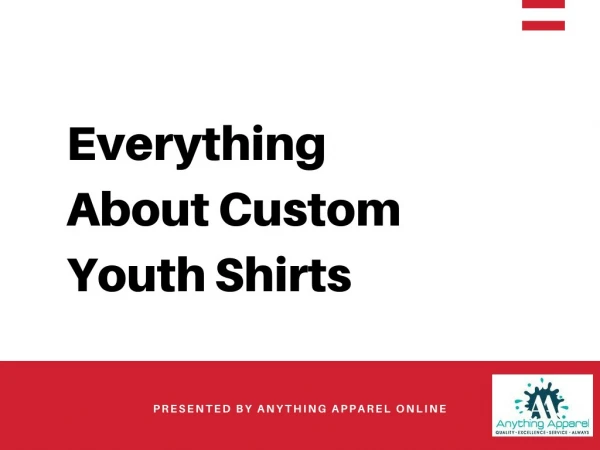 Customize Your Own Youth T-Shirts Online At Anything Apparel