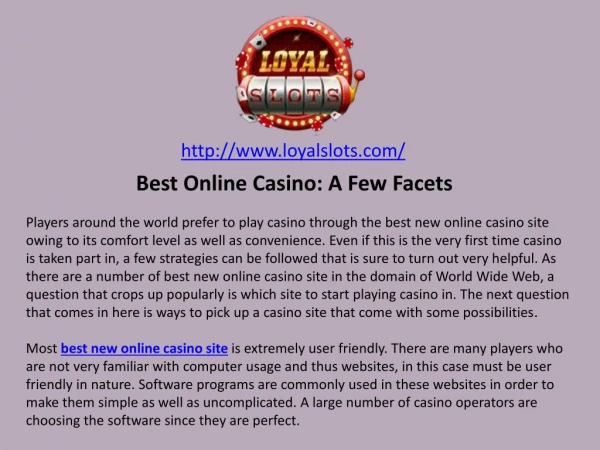 Best Online Casino: A Few Facets