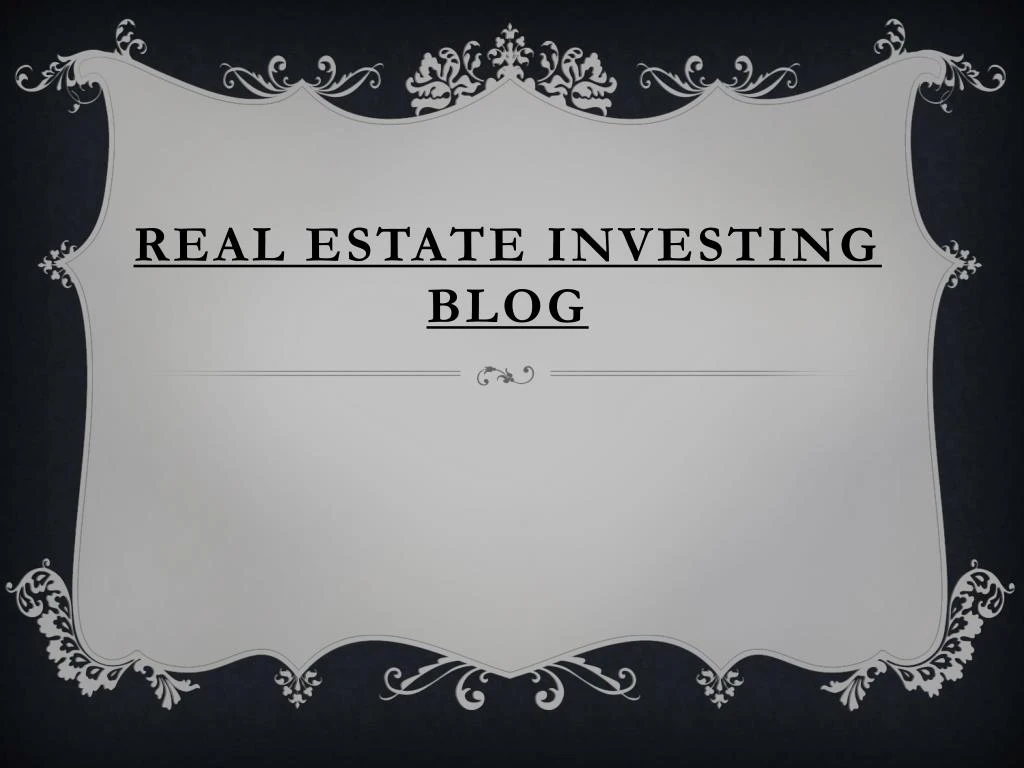 real estate investing blog