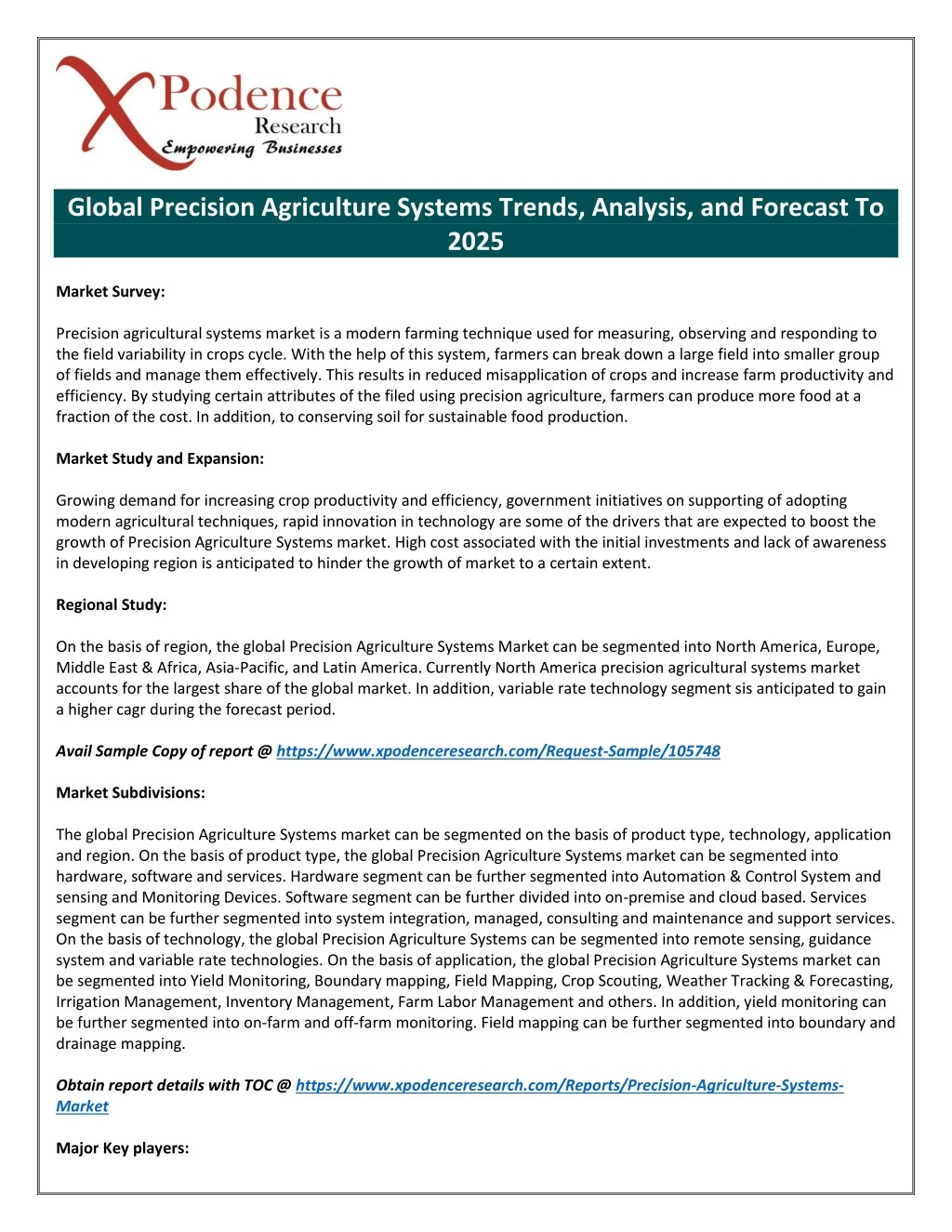 global precision agriculture systems trends