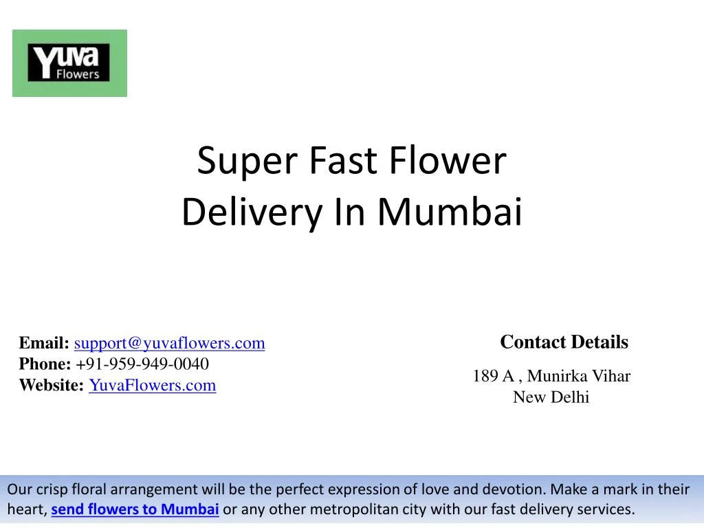 super fast flower delivery in mumbai