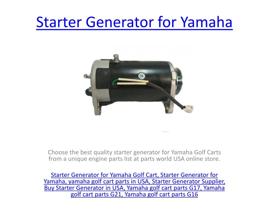 starter generator for yamaha