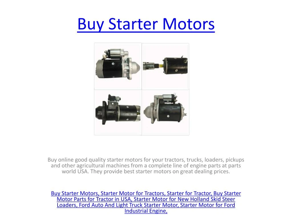 buy starter motors