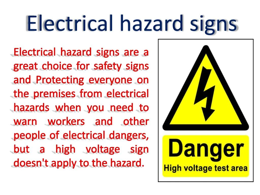 electrical hazard signs
