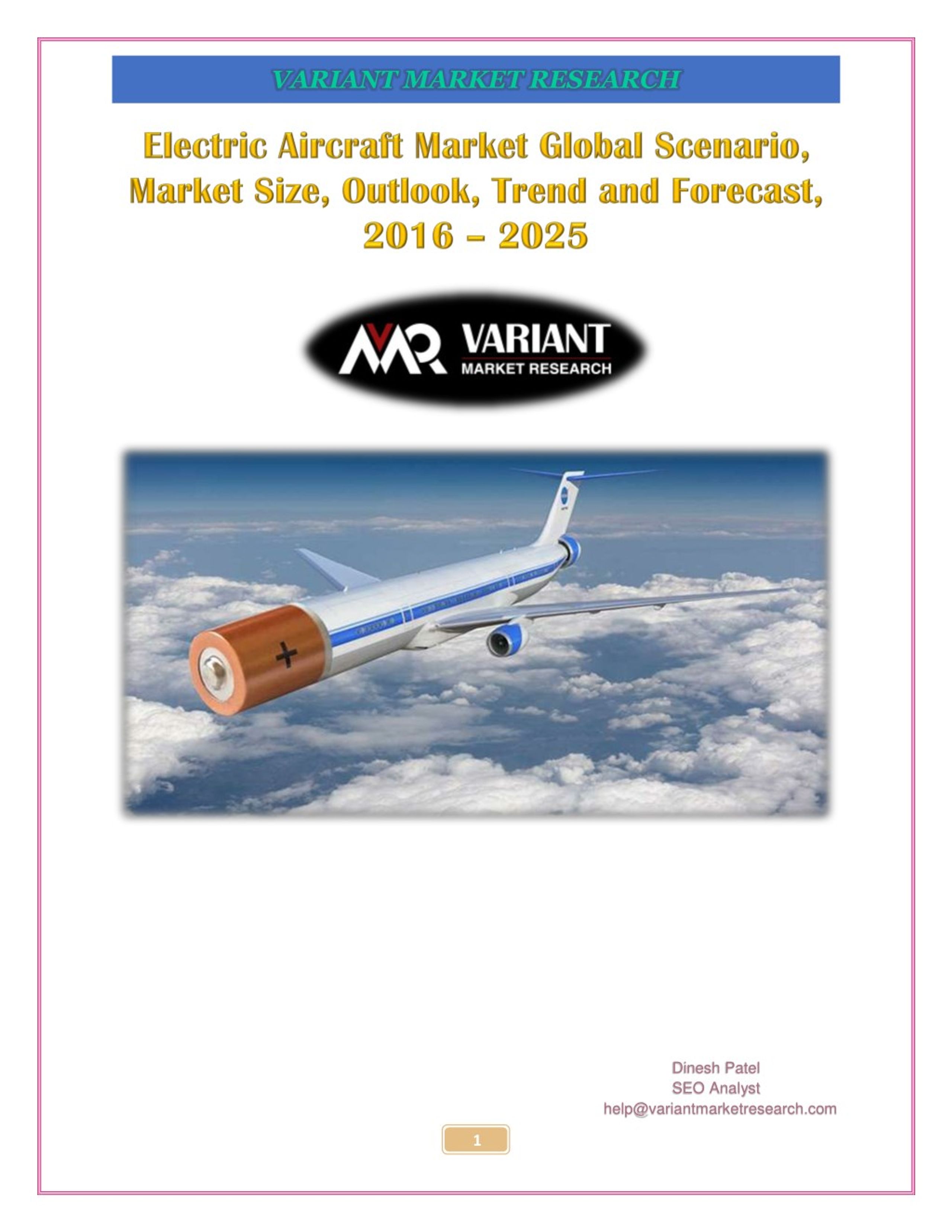 PPT - Electric Aircraft Market PowerPoint Presentation, free download ...